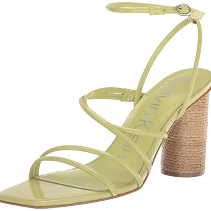 Calvin Klein Womens Sizzle Heeled Sandal Lime 330 8