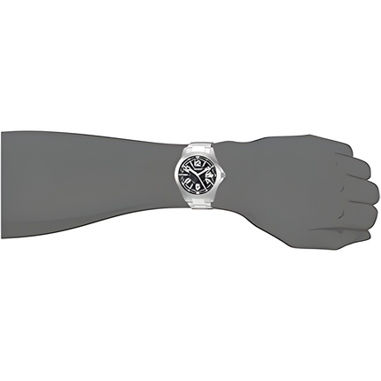 GUESS Stainless Steel + Black Bracelet Watch with Day