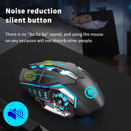 Silent Rechargeable Wireless Gaming Mouse