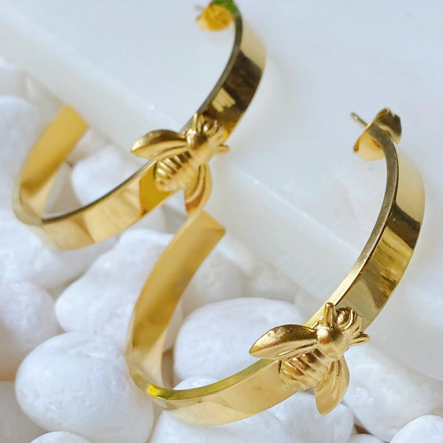 Bee Lovely Hoop Earrings