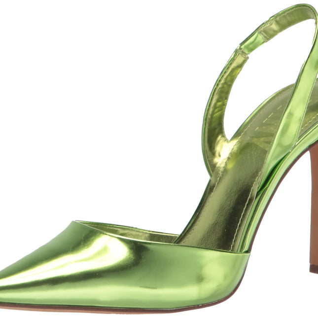 DKNY Womens Macia Slingback Pump Heeled Sandal ELCTRIC Lime 6.5